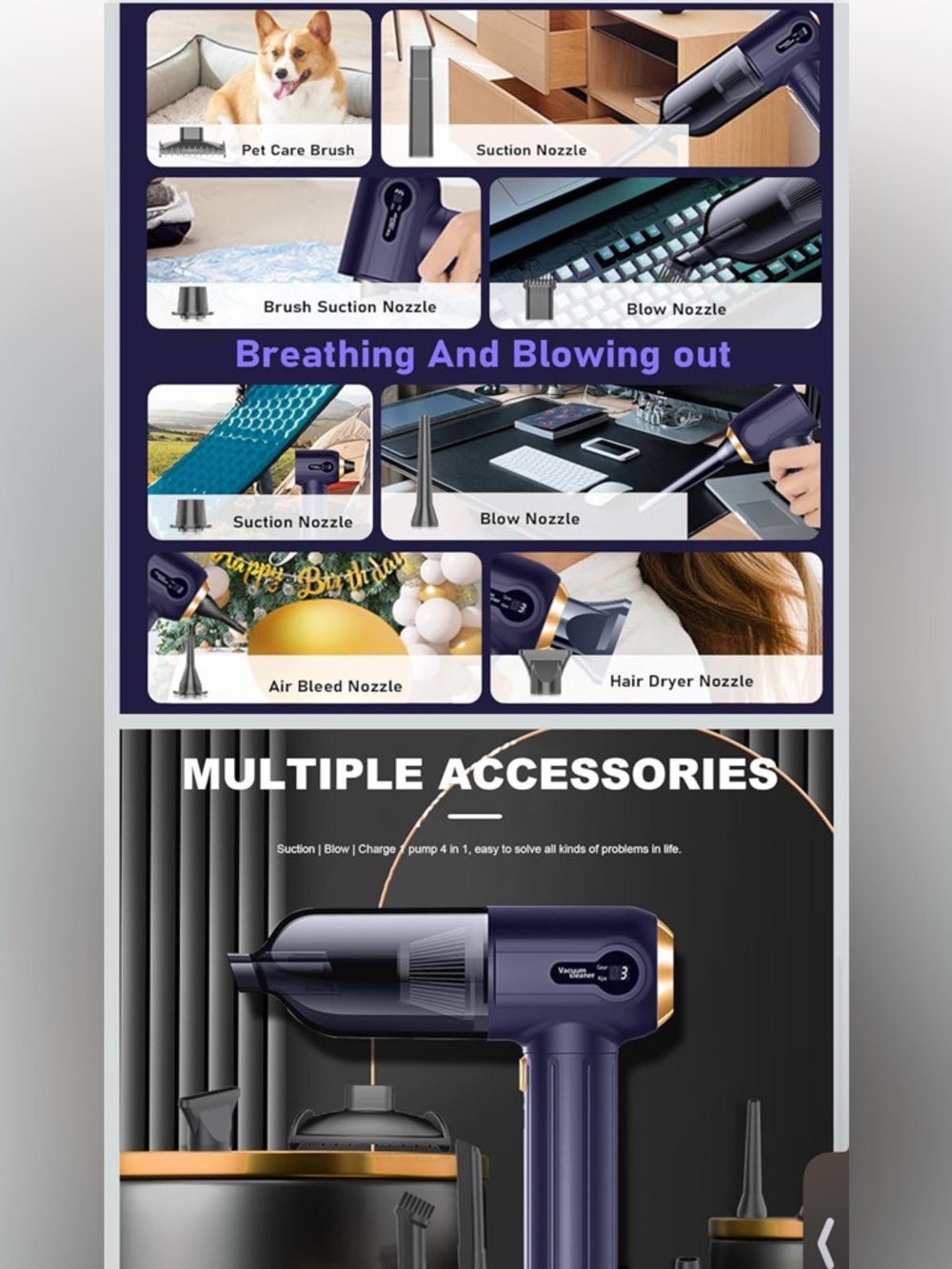 NIB MLUZSEI Compact Portable Cordless Handheld Vacuum Cleaner VC-01B Filterless! - Picture 10 of 11